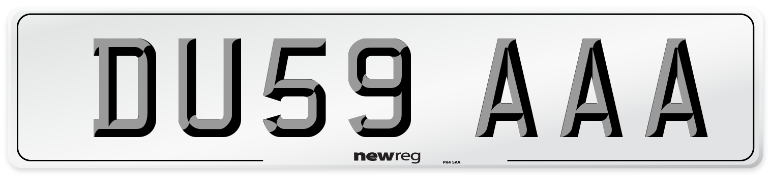 DU59 AAA Number Plate from New Reg